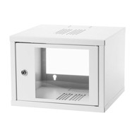 Mrežni ormar 19" 4U 550×350 staklena vrata sivi sklopivi 30 kg
